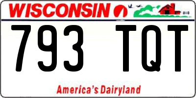 WI license plate 793TQT