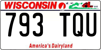 WI license plate 793TQU