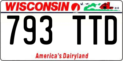 WI license plate 793TTD