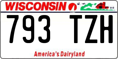 WI license plate 793TZH