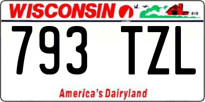 WI license plate 793TZL