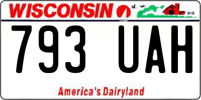 WI license plate 793UAH