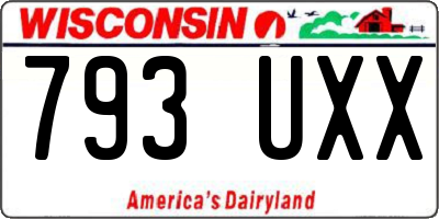 WI license plate 793UXX