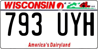 WI license plate 793UYH