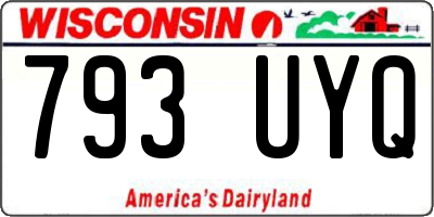 WI license plate 793UYQ