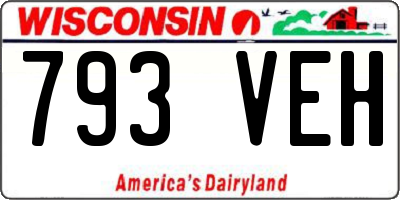 WI license plate 793VEH