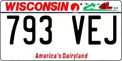 WI license plate 793VEJ