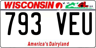 WI license plate 793VEU