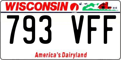 WI license plate 793VFF