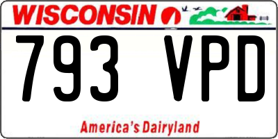 WI license plate 793VPD