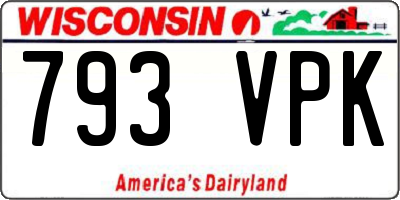 WI license plate 793VPK