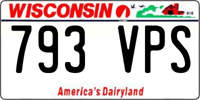 WI license plate 793VPS