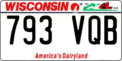 WI license plate 793VQB