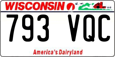 WI license plate 793VQC
