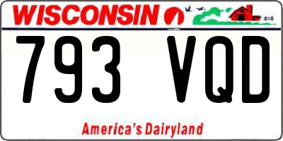 WI license plate 793VQD