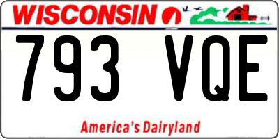WI license plate 793VQE