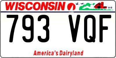 WI license plate 793VQF