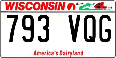 WI license plate 793VQG