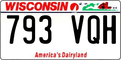 WI license plate 793VQH