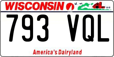 WI license plate 793VQL