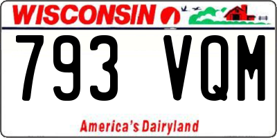 WI license plate 793VQM