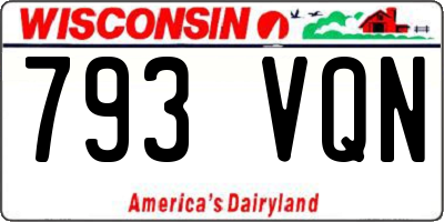 WI license plate 793VQN