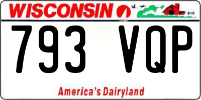 WI license plate 793VQP