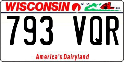 WI license plate 793VQR