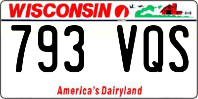 WI license plate 793VQS