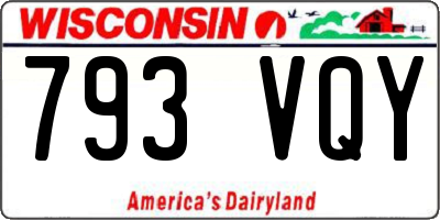 WI license plate 793VQY