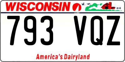 WI license plate 793VQZ