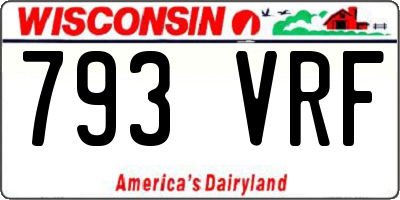 WI license plate 793VRF