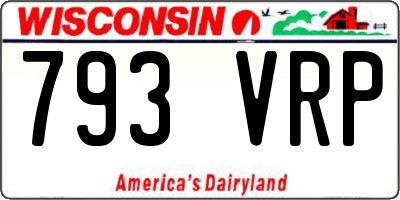 WI license plate 793VRP