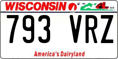WI license plate 793VRZ