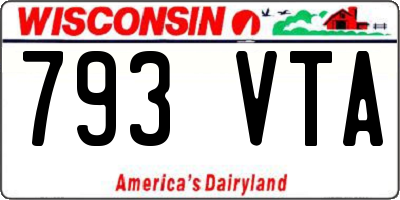 WI license plate 793VTA