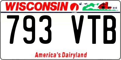 WI license plate 793VTB