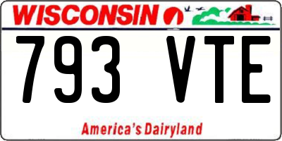 WI license plate 793VTE