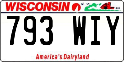 WI license plate 793WIY