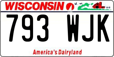 WI license plate 793WJK