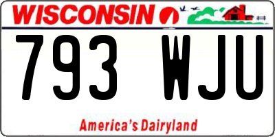WI license plate 793WJU