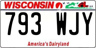 WI license plate 793WJY