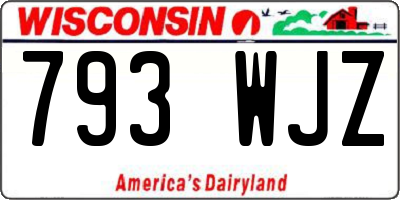 WI license plate 793WJZ