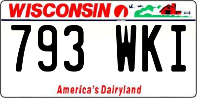 WI license plate 793WKI