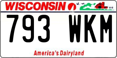 WI license plate 793WKM