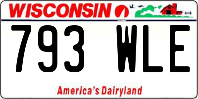 WI license plate 793WLE