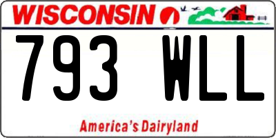 WI license plate 793WLL