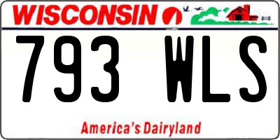 WI license plate 793WLS