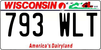 WI license plate 793WLT