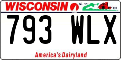 WI license plate 793WLX