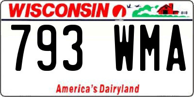 WI license plate 793WMA